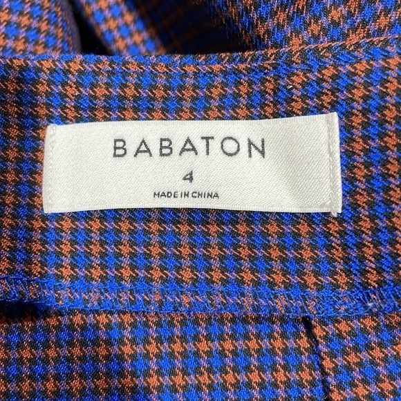 Aritzia Babaton Plaid Checkered Twist Front Jethro Mini Skirt - Picture 2 of 10